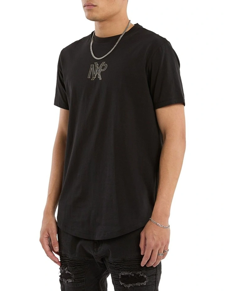 Ensemble Dual Curved Tee in Jet Black image 6