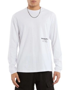 Threads Relaxed Long Sleeve Tee in Optical White