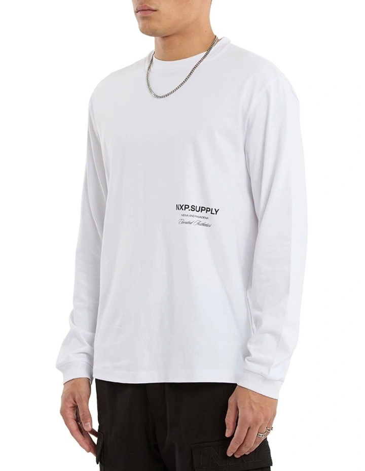 Threads Relaxed Long Sleeve Tee in Optical White image 5