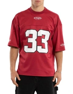 Offbeat Football Jersey in Red