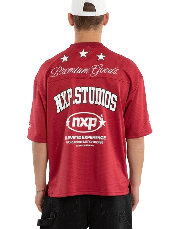 Offbeat Football Jersey in Red image 2