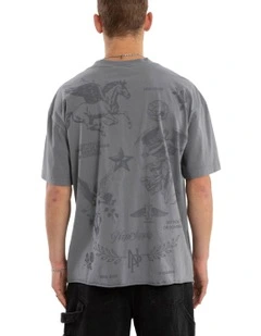 Pegasus Raptor Tee in Grey