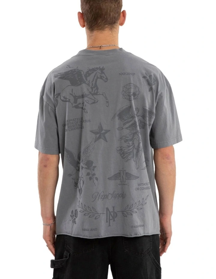 Pegasus Raptor Tee in Grey image 1