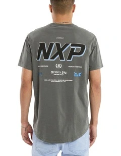 All For One Dual Curved Tee in Grey