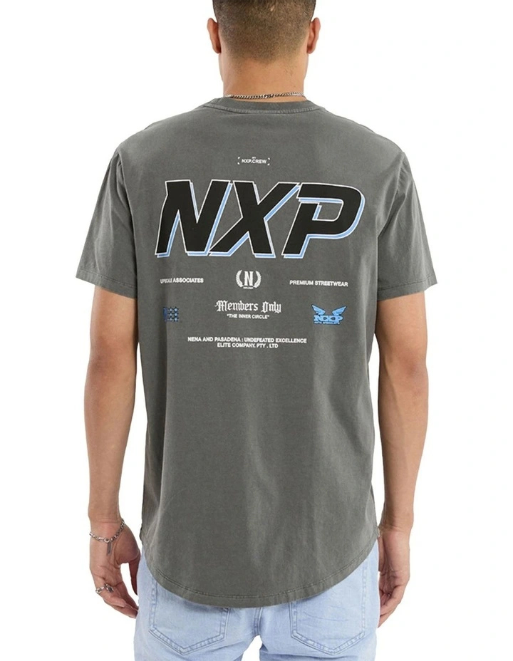 All For One Dual Curved Tee in Grey image 1