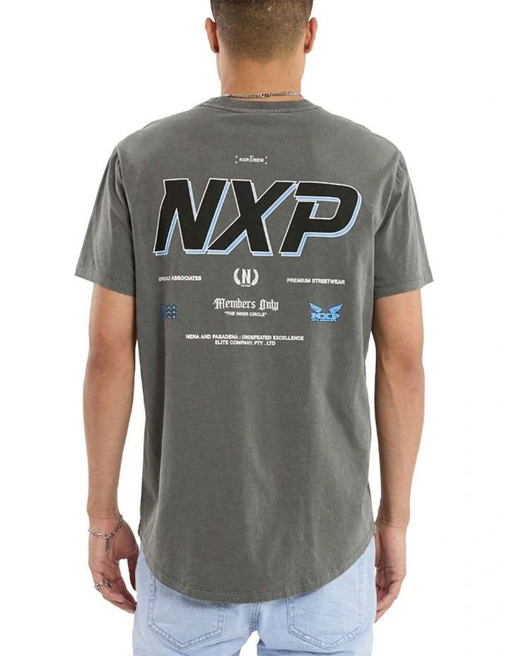 All For One Dual Curved Tee in Grey image 2