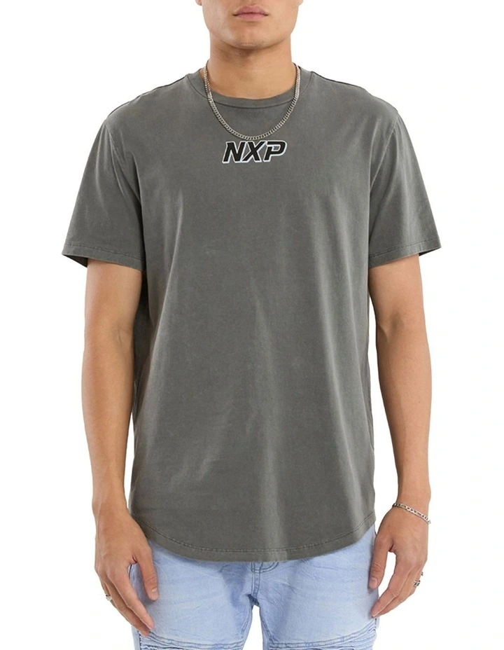 All For One Dual Curved Tee in Grey image 3