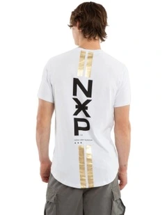 Combat Dual Curved Tee in White