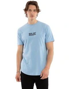 Journey Dual Curved Tee in Blue