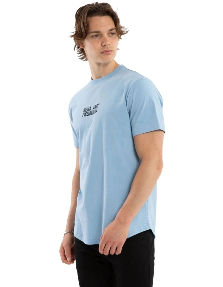 Journey Dual Curved Tee in Blue image 3