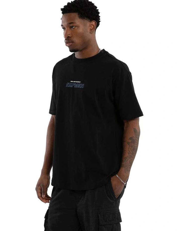 Charge Box Fit Scoop Tee in Black image 3