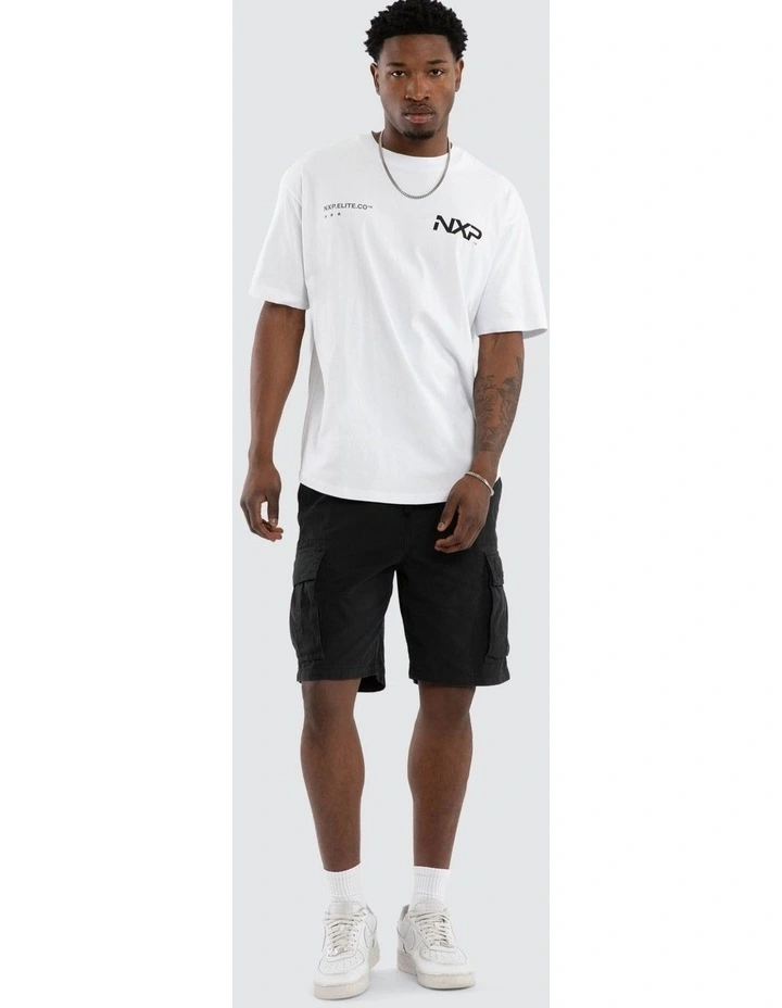 Heart Box Fit Scoop Tee in White image 5