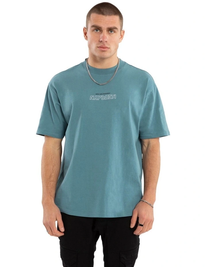 Charge Box Fit Scoop Tee in Green image 2