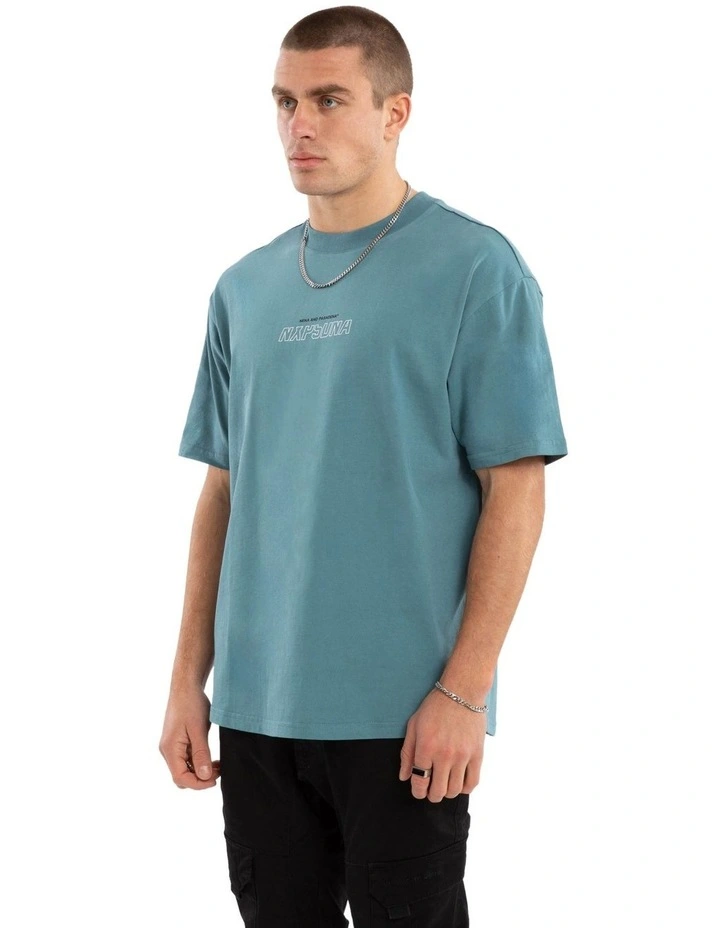 Charge Box Fit Scoop Tee in Green image 3