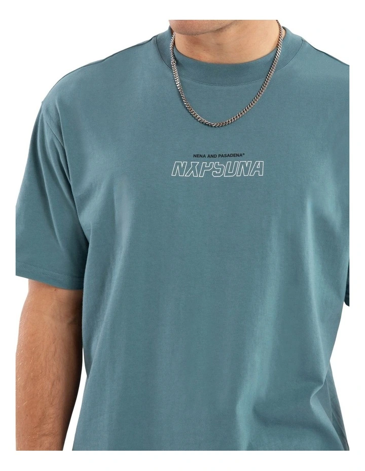 Charge Box Fit Scoop Tee in Green image 4