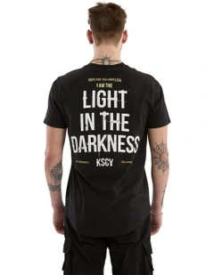 Story Dual Curved Tee in Black