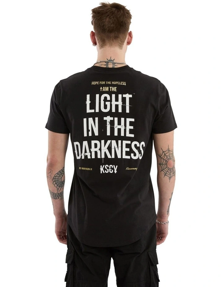 Story Dual Curved Tee in Black image 1