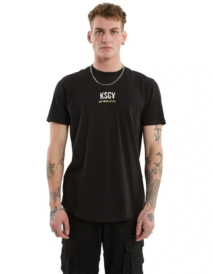 Story Dual Curved Tee in Black image 2