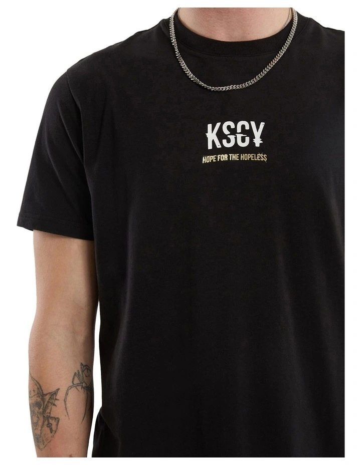 Story Dual Curved Tee in Black image 4