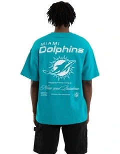 NFL Dolphins Positions Tee in Blue