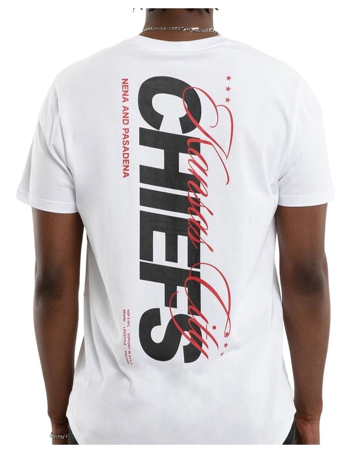 KC Chiefs Vertical Tee in White image 1