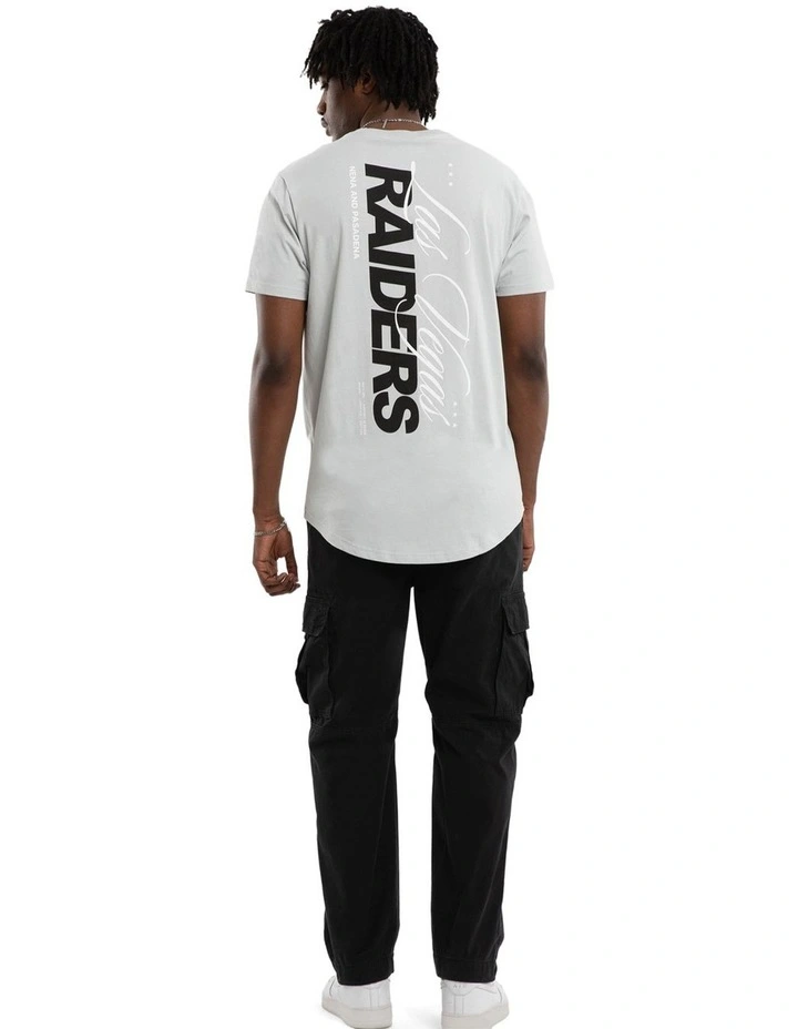 Las Vegas Raiders Vertical Tee in Silver image 2