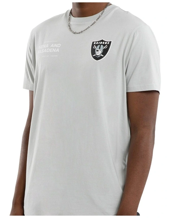Las Vegas Raiders Vertical Tee in Silver image 4