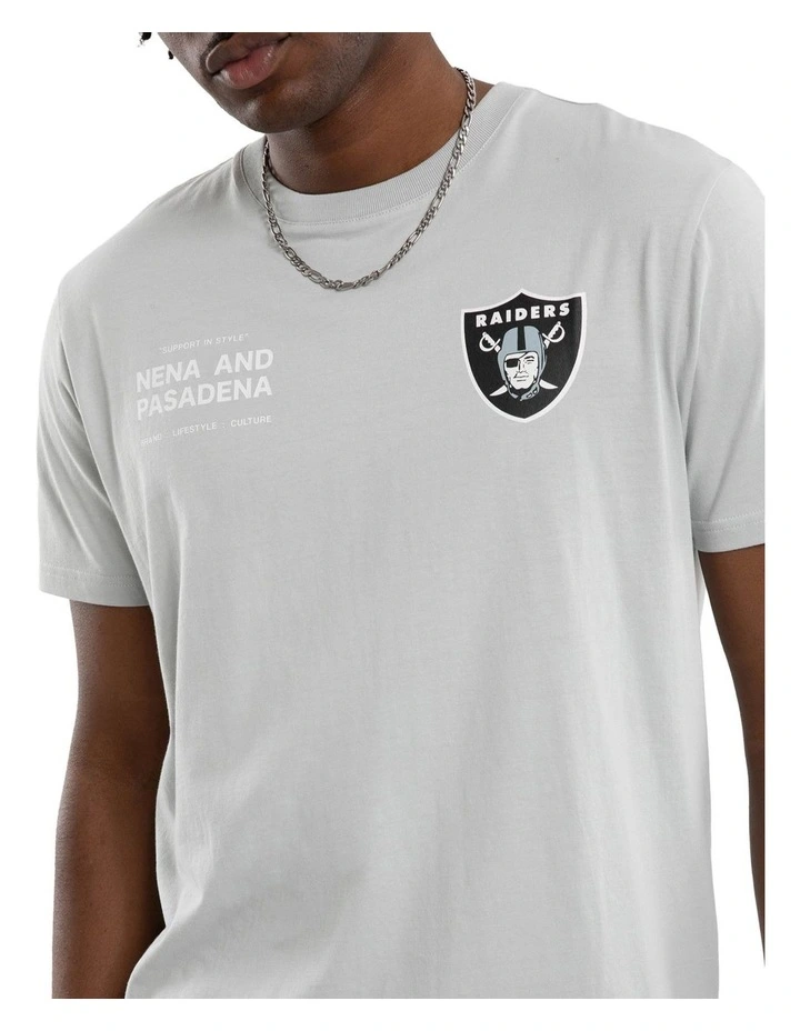 Las Vegas Raiders Vertical Tee in Silver image 5