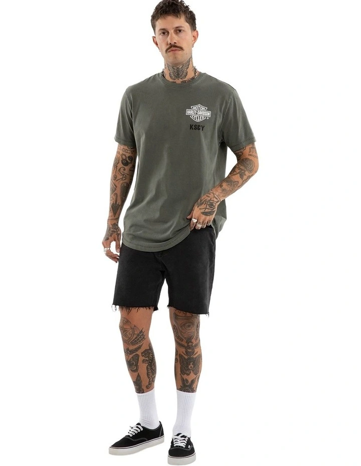 Harley Davidson Michigan Dual Curved Tee in Green image 5