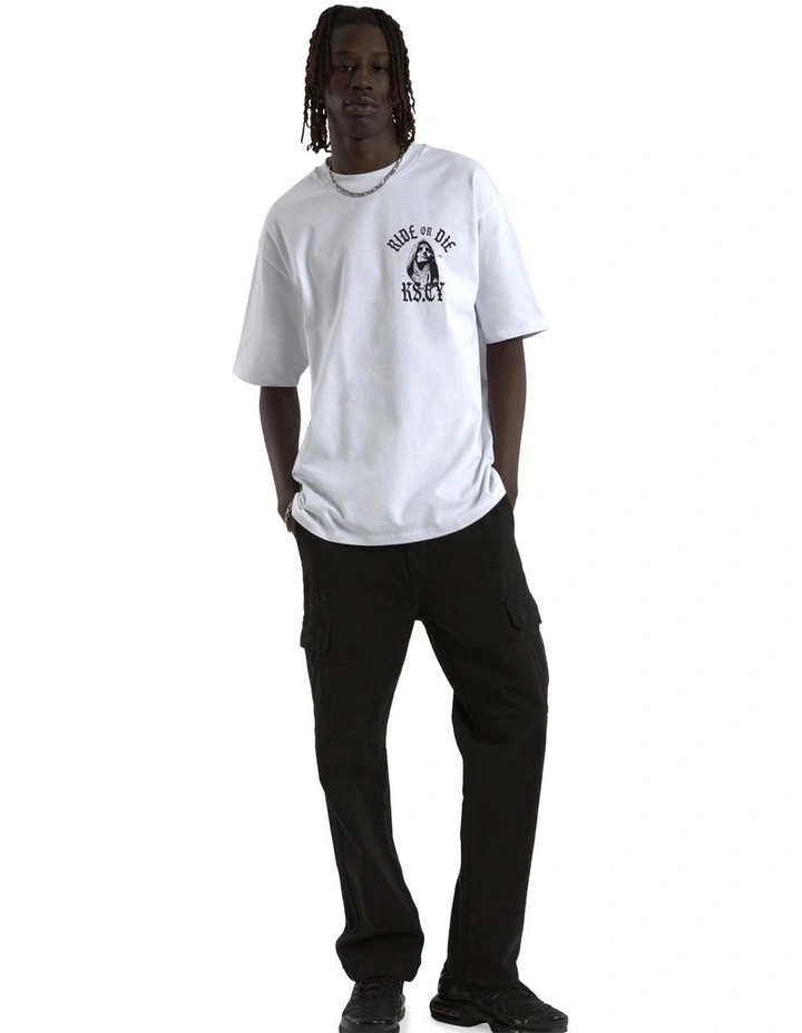 Saint Box Fit Tee in White image 3