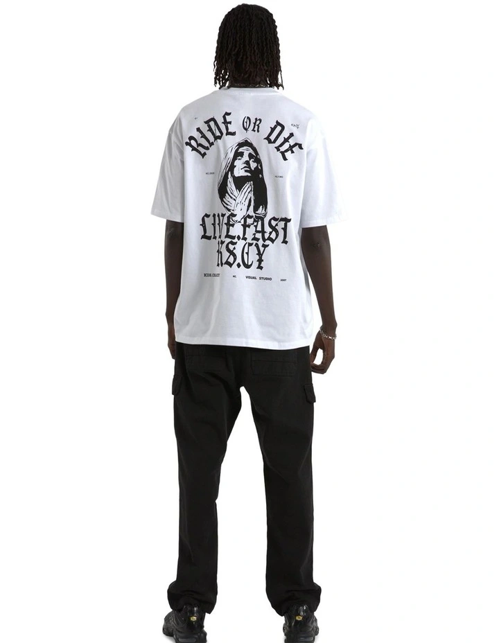 Saint Box Fit Tee in White image 6