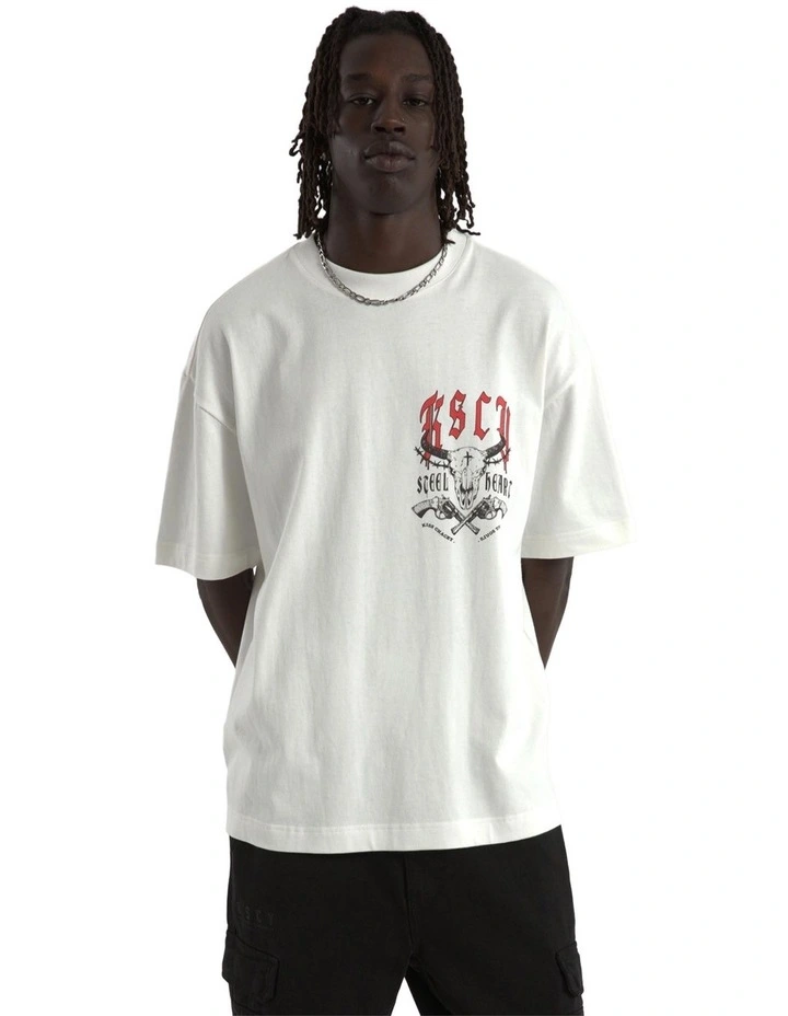 Steel Heart Street Tee in White image 3