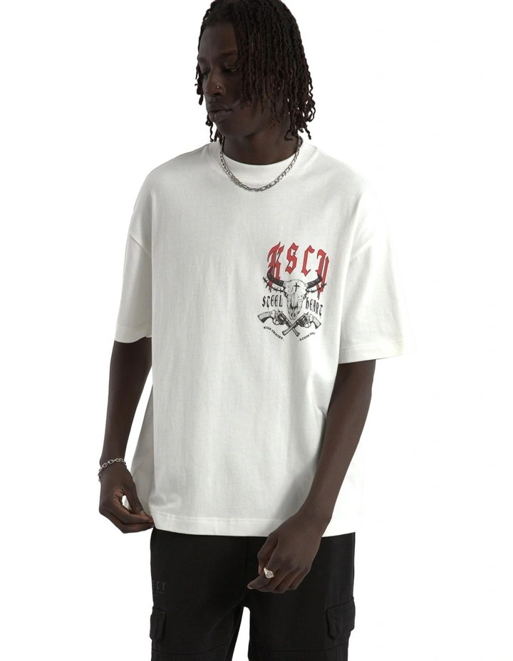 Steel Heart Street Tee in White image 4