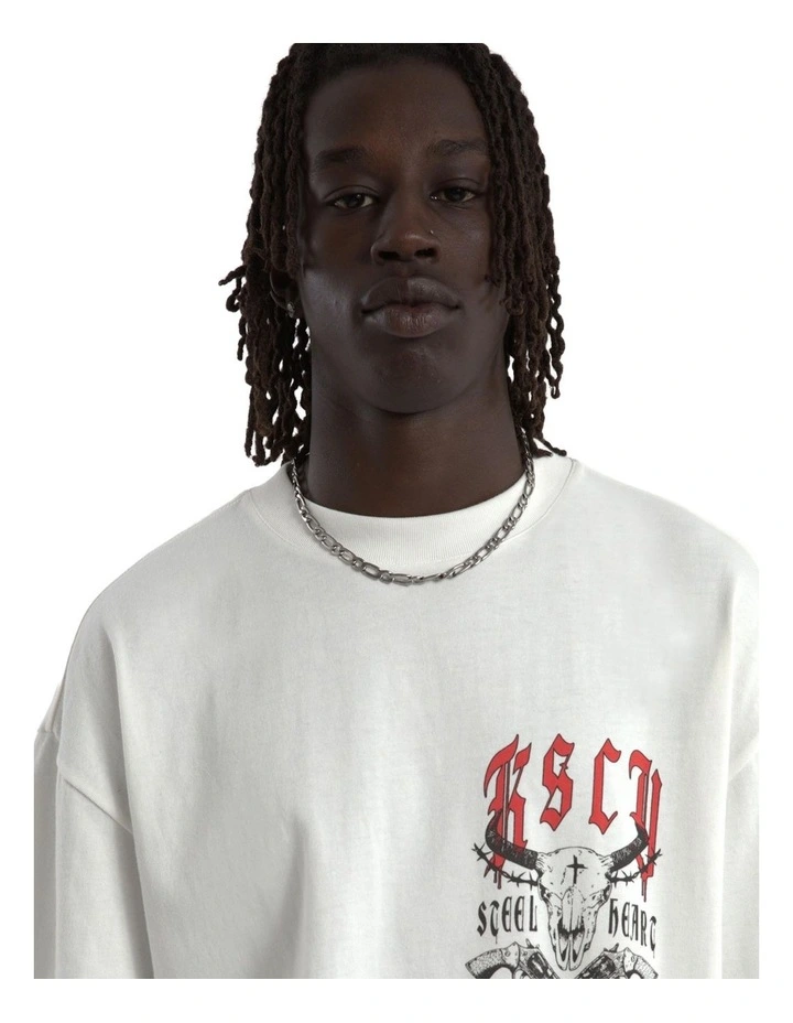 Steel Heart Street Tee in White image 5