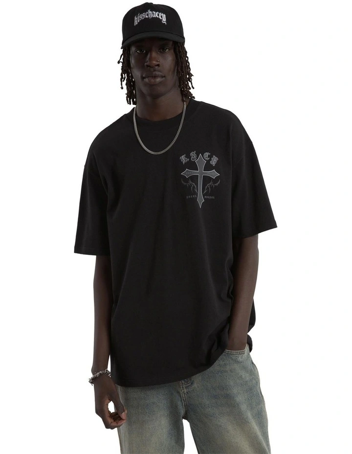 Lithium Box Fit Tee in Black image 2
