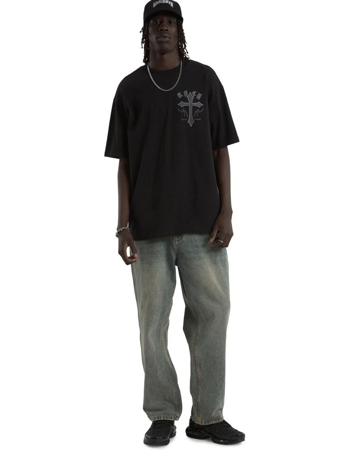 Lithium Box Fit Tee in Black image 4