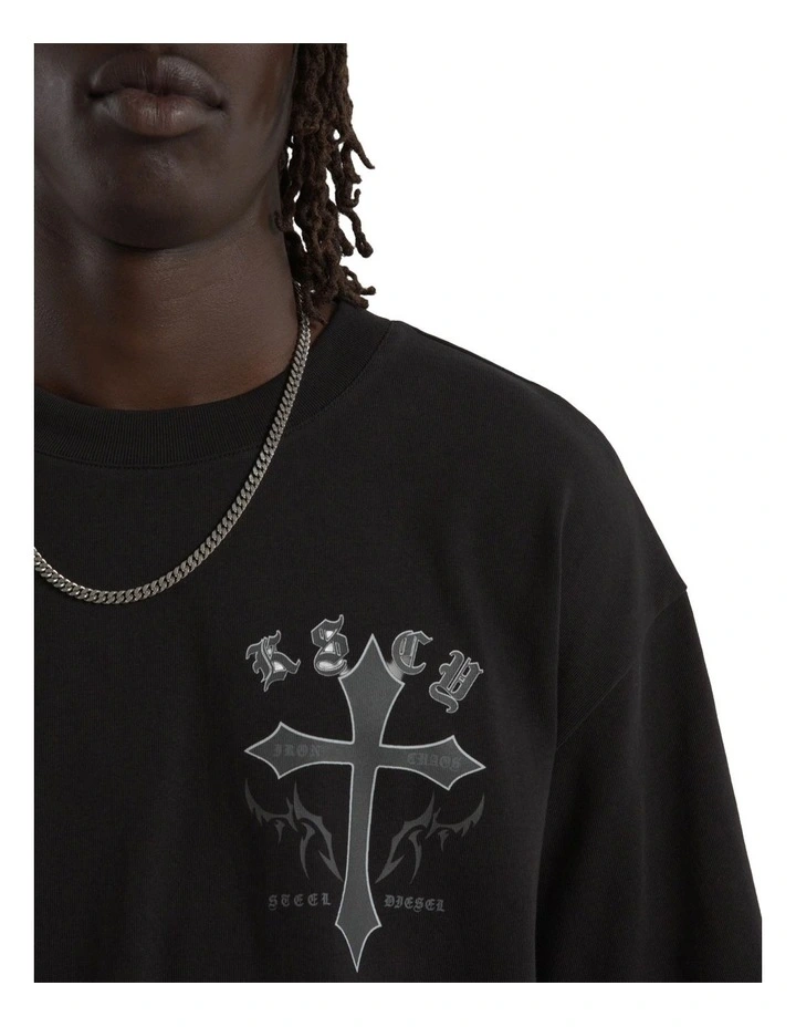 Lithium Box Fit Tee in Black image 5