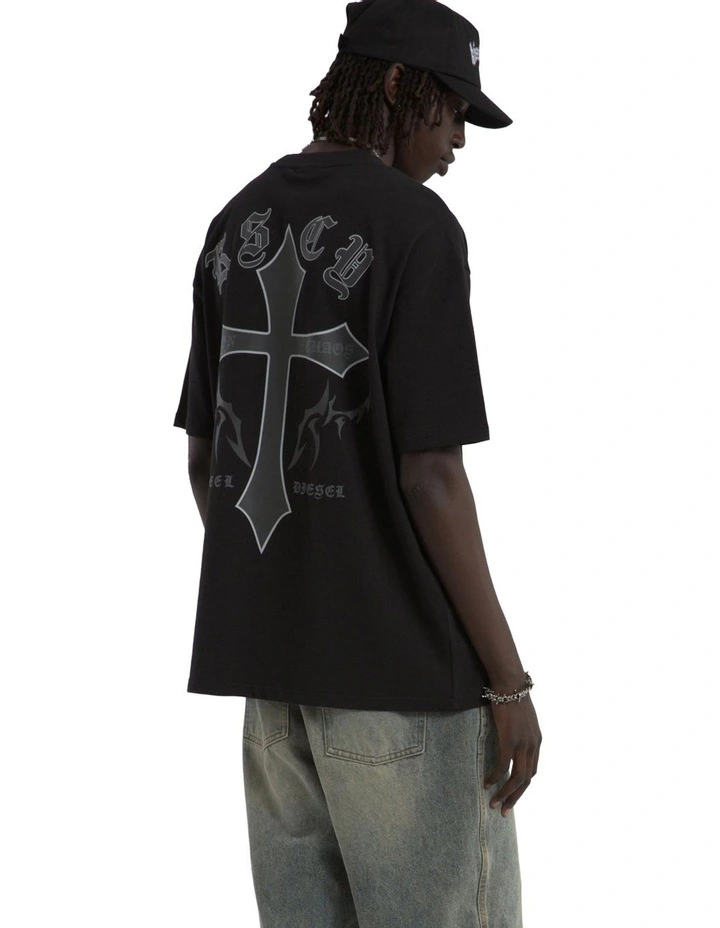 Lithium Box Fit Tee in Black image 6