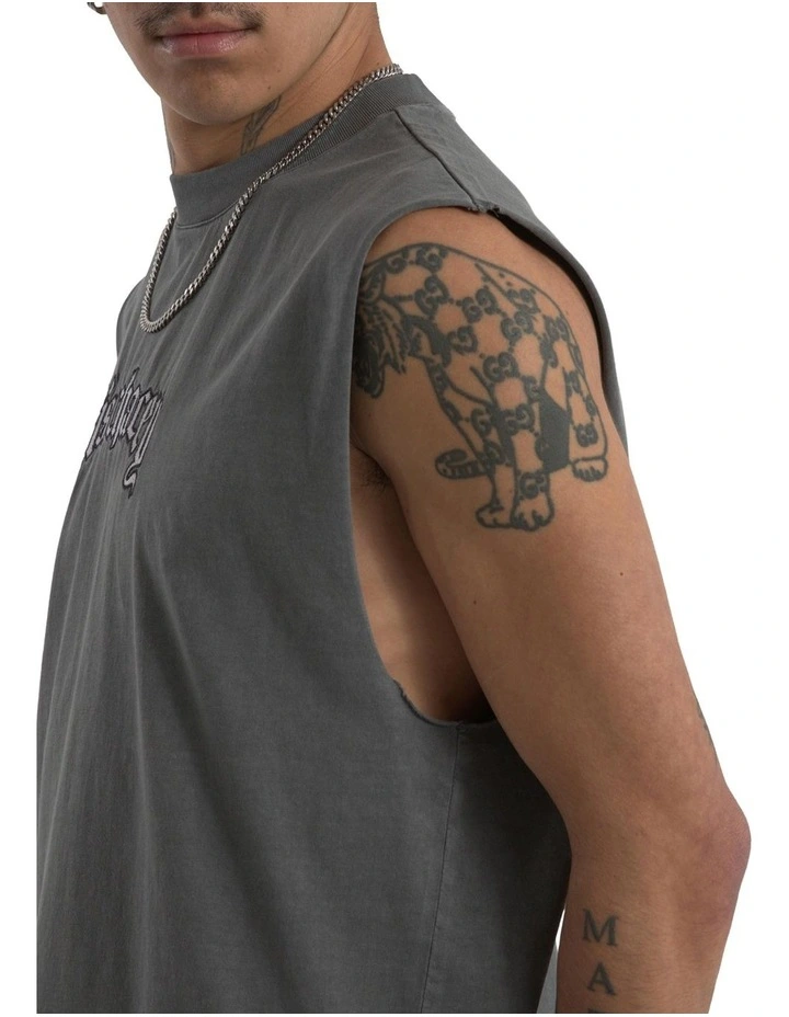 Obelisk Relaxed Muscle Singlet in Charcoal image 4