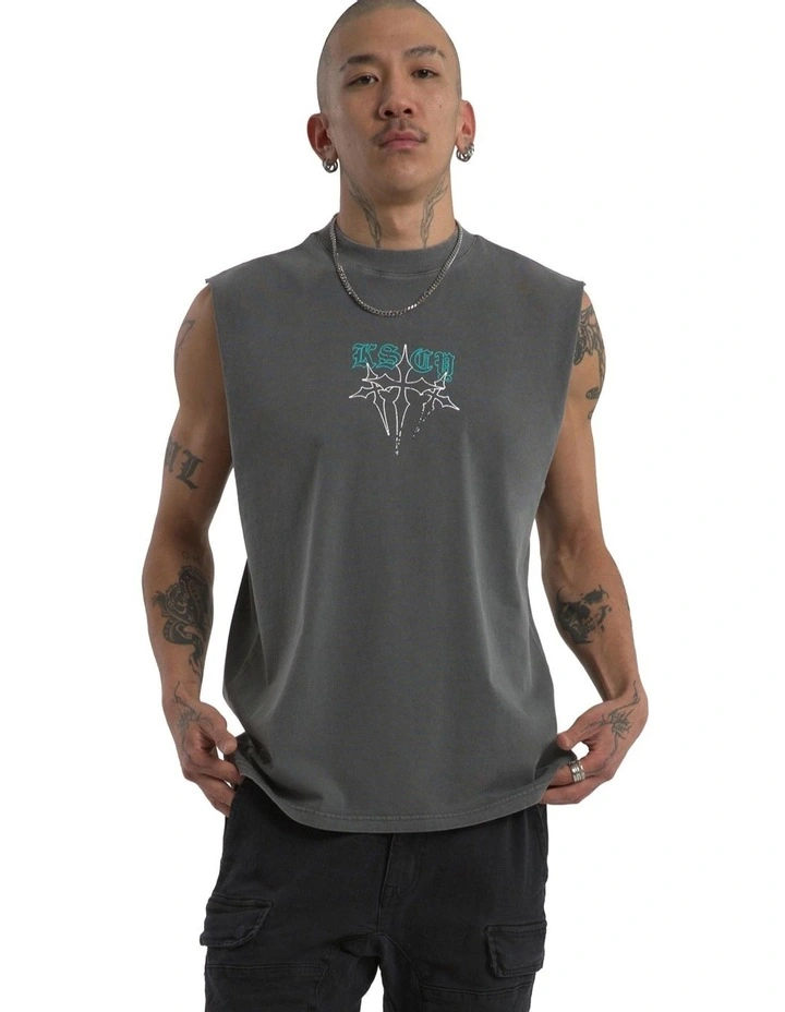 Anti Hero Relaxed Muscle Singlet in Grey image 2