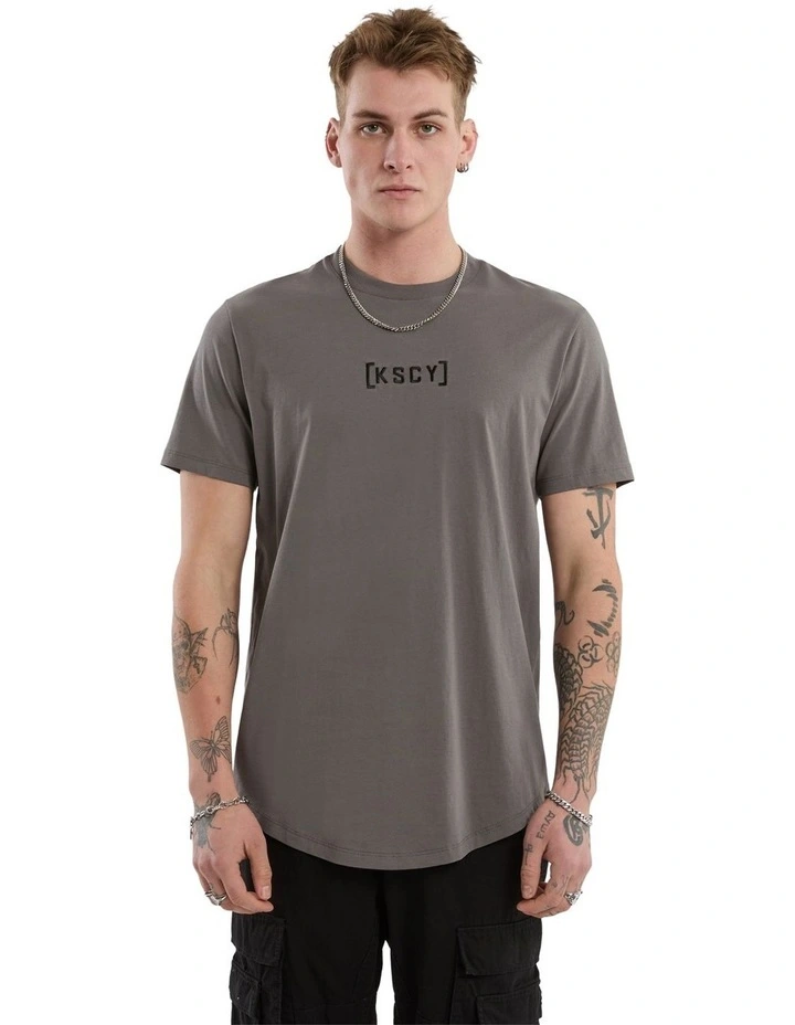 Pronto Dual Curved Tee in Charcoal image 1