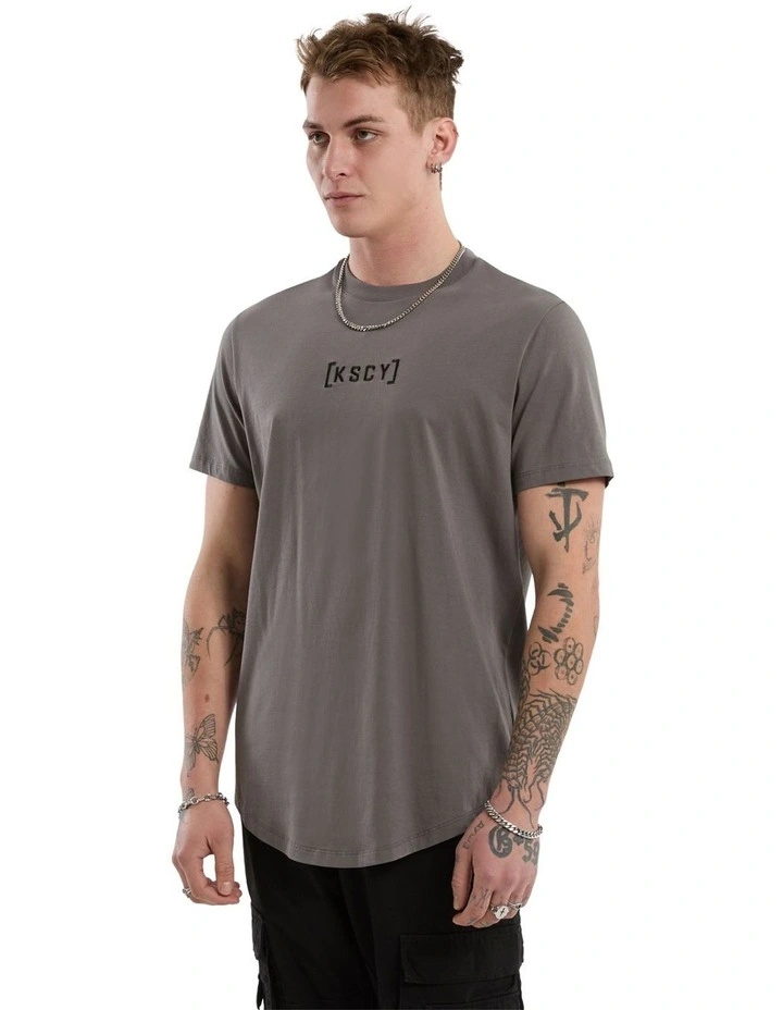 Pronto Dual Curved Tee in Charcoal image 3