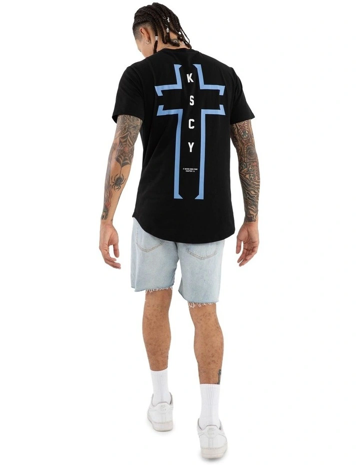 Untold Dual Curved Tee in Black image 5