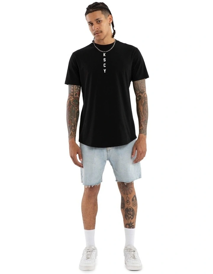 Untold Dual Curved Tee in Black image 6