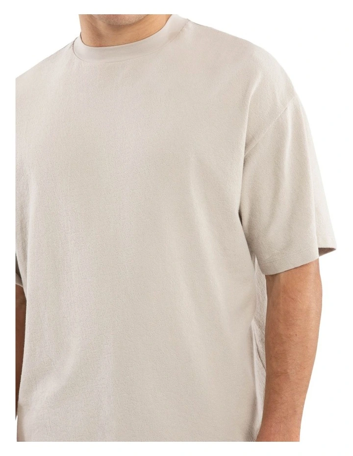 Elijah Textured Street Tee in Grey image 4