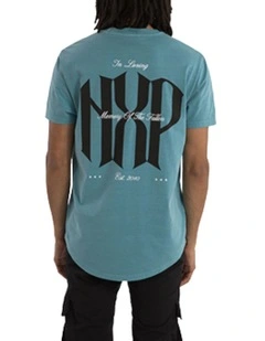 Rush Dual Curved Tee in Blue
