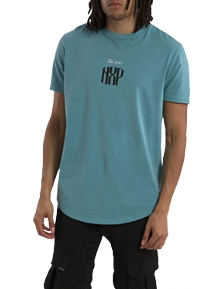 Rush Dual Curved Tee in Blue image 2