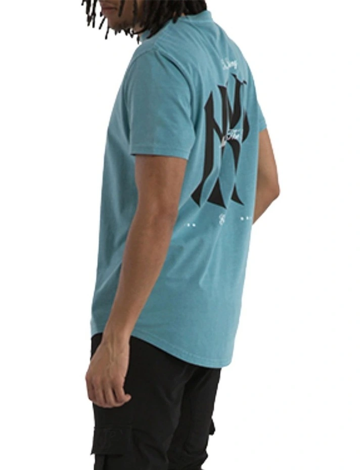 Rush Dual Curved Tee in Blue image 3