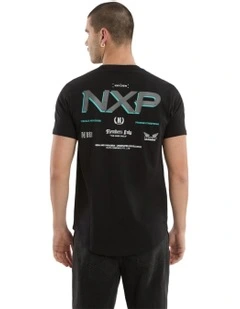 Buzz Dual Curved Tee in Black