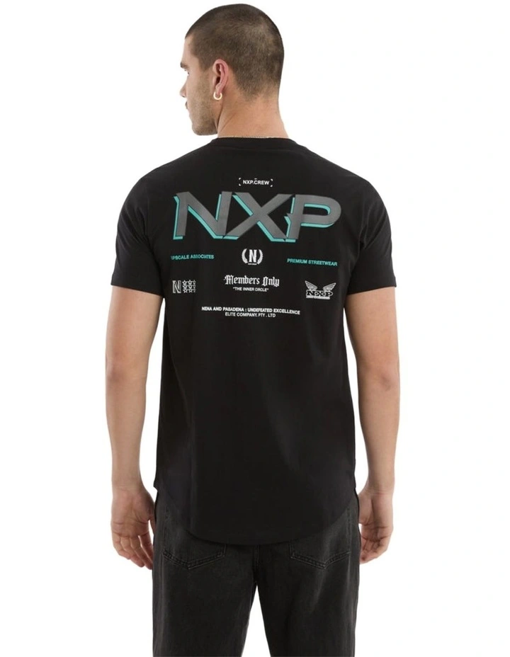 Buzz Dual Curved Tee in Black image 1